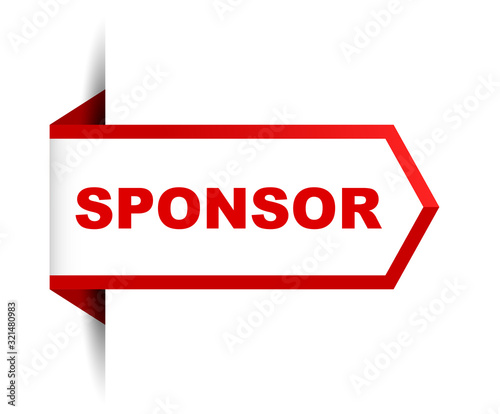 red vector banner sponsor