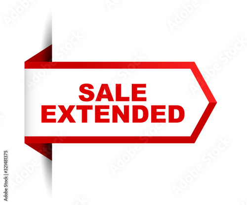 red vector banner sale extended