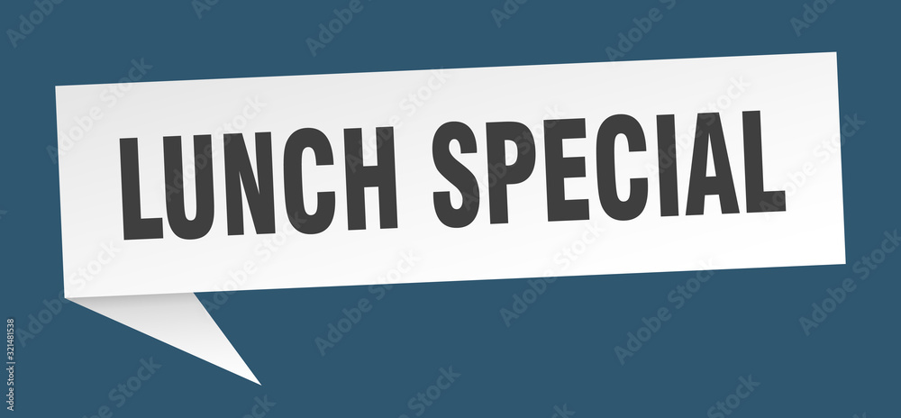lunch special speech bubble. lunch special ribbon sign. lunch special banner