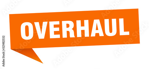 overhaul speech bubble. overhaul ribbon sign. overhaul banner