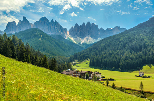 Amazing landscape scenery of Italy Alps - the Dolomites, in Alto Adige (South Tyrol) region
