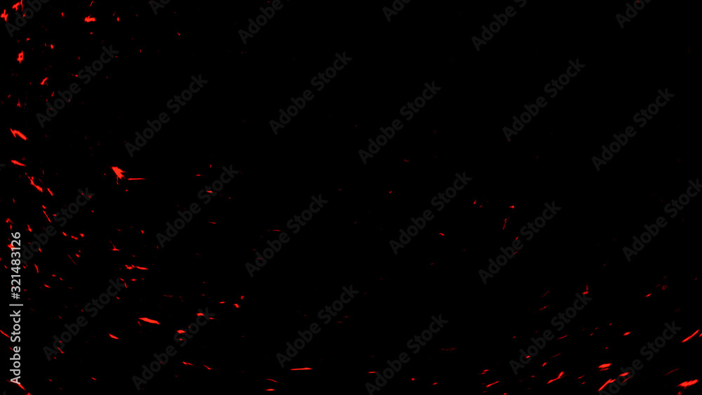 Colorful particles effect dust debris isolated on black background, motion powder spray burst in dark texture. Colorful particles effect dust debris isolated on black background, motion powder spray burst in dark texture.
