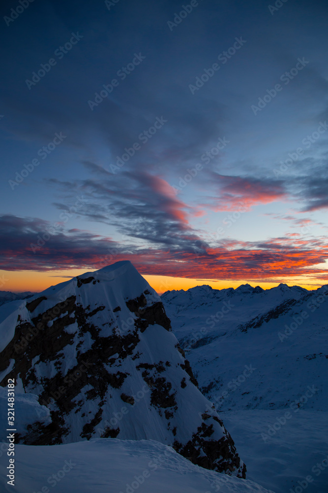 Sunset in the mountains