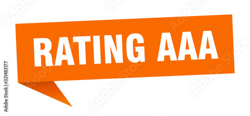 rating aaa speech bubble. rating aaa ribbon sign. rating aaa banner