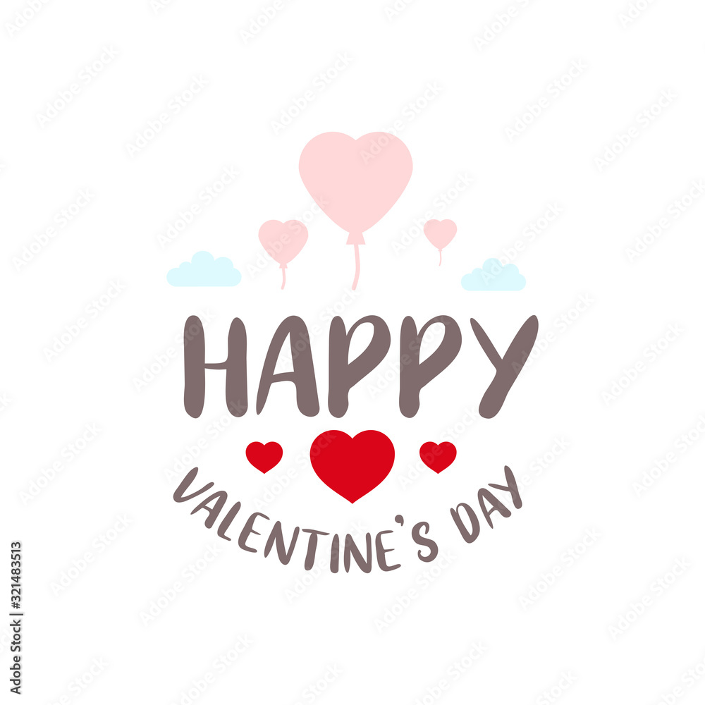 Happy Valentine's day typography and prints