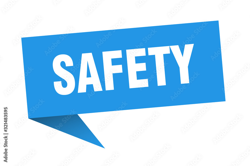 safety speech bubble. safety ribbon sign. safety banner safety speech bubble. safety ribbon sign. safety banner