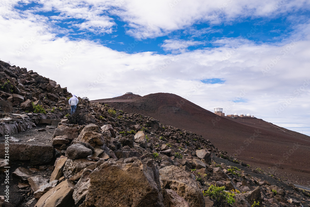 Obraz premium Haleakala National Park Maui. A scenic national park known as the “house of the sun”. Upcountry Maui to the southeastern coast.