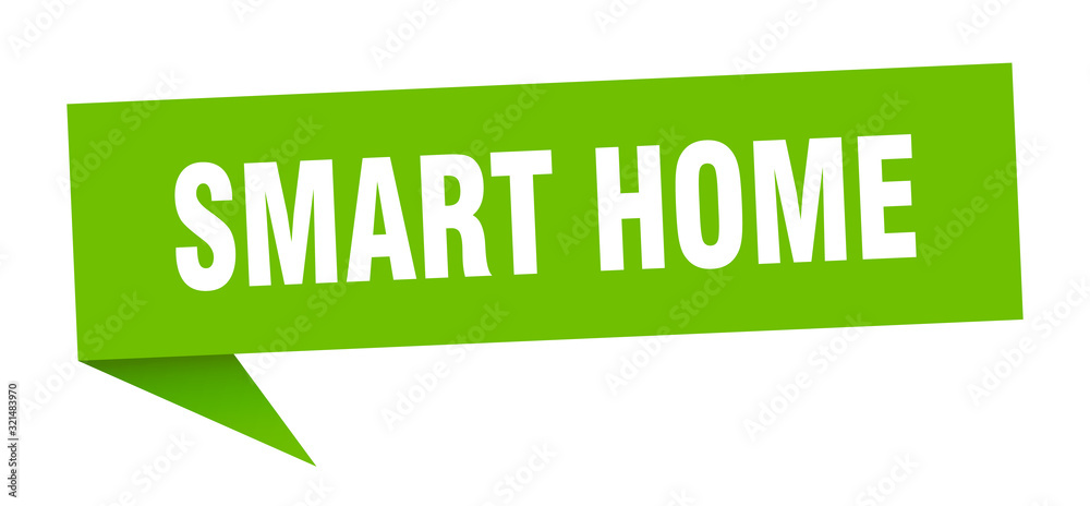 smart home speech bubble. smart home ribbon sign. smart home banner smart home speech bubble. smart home ribbon sign. smart home banner