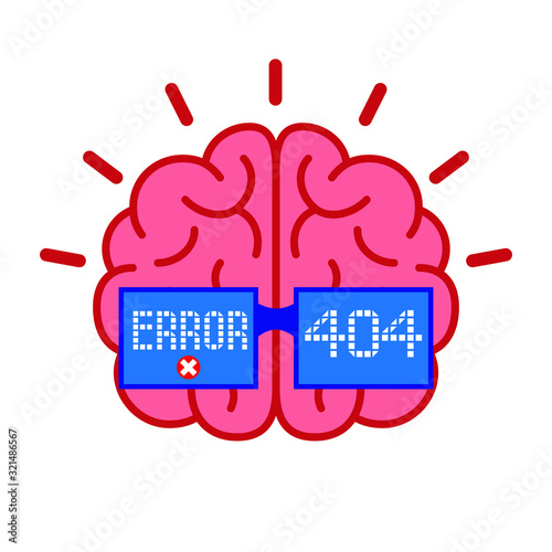 The brain is overloaded with blue death screens. 404 brain error