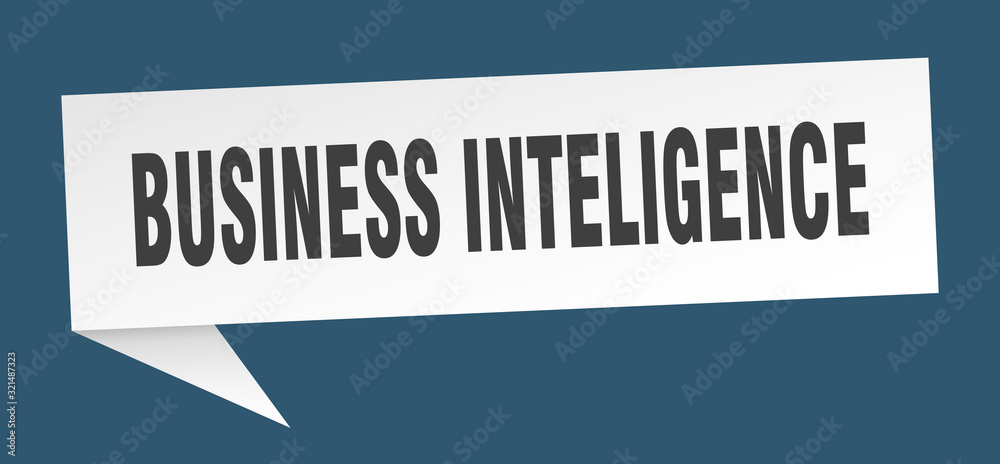 business inteligence speech bubble. business inteligence ribbon sign. business inteligence banner