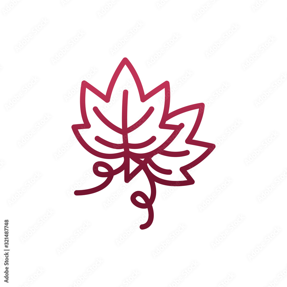 Fototapeta premium Isolated natural leaves vector design