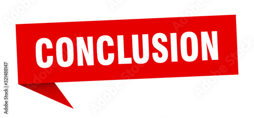 conclusion speech bubble. conclusion ribbon sign. conclusion banner