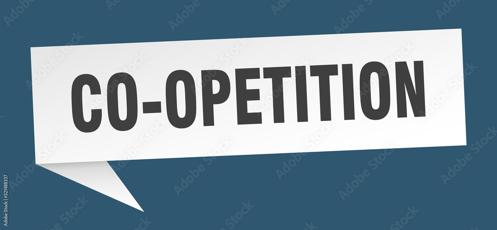 co-opetition speech bubble. co-opetition ribbon sign. co-opetition banner