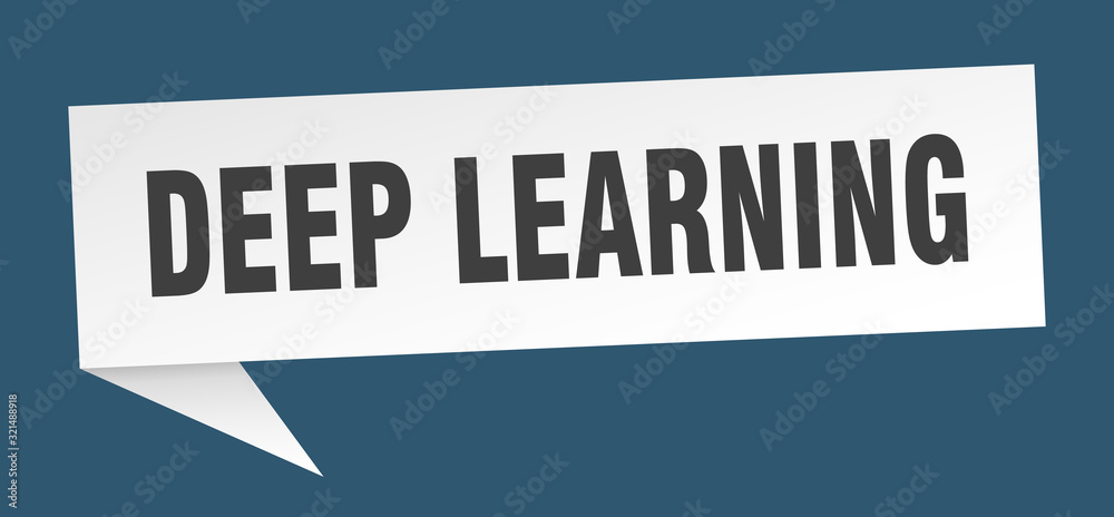 deep learning speech bubble. deep learning ribbon sign. deep learning banner