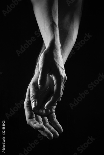 Male and female hands - black and white © Lukas Uher