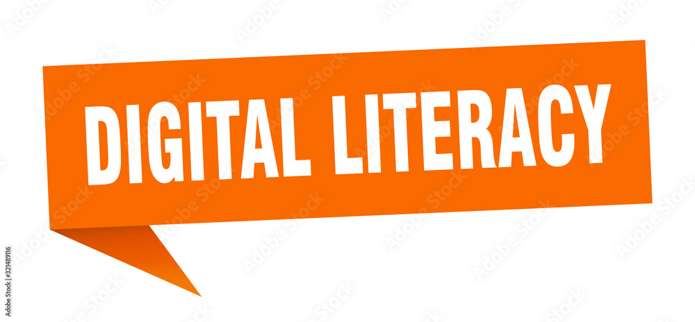digital literacy speech bubble. digital literacy ribbon sign. digital literacy banner