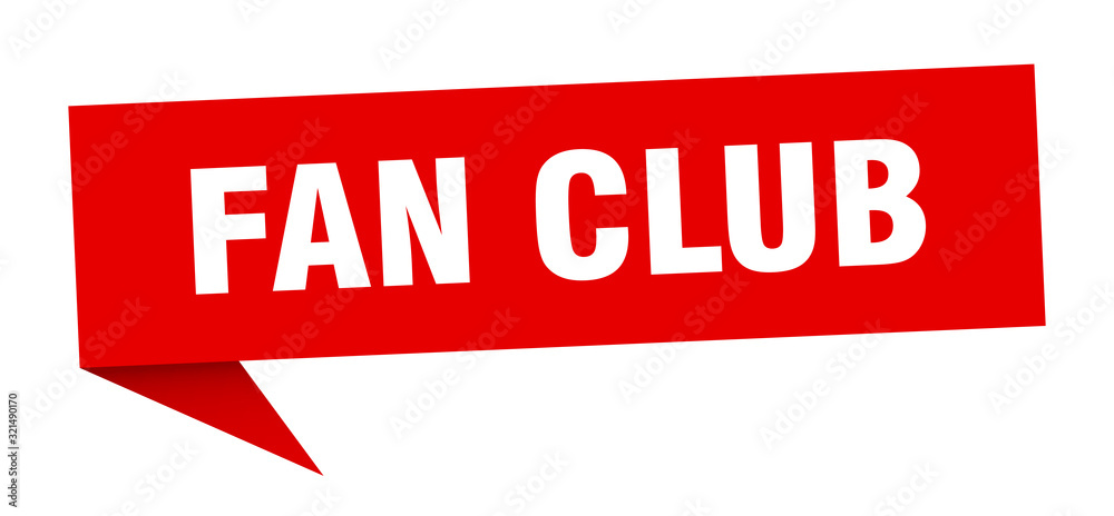 fan club speech bubble. fan club ribbon sign. fan club banner fan club speech bubble. fan club ribbon sign. fan club banner