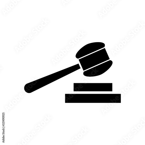 judge's hammer icon vector design logo template EPS 10