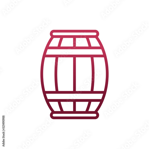 Isolated wine barrel vector design