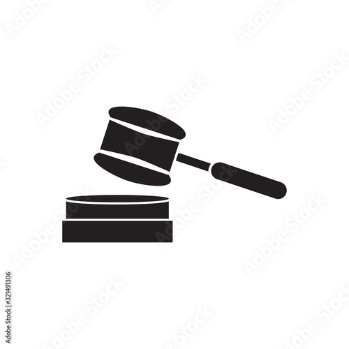 judge's hammer icon vector design logo template EPS 10