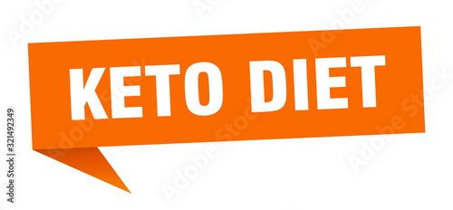 keto diet speech bubble. keto diet ribbon sign. keto diet banner