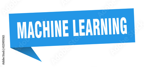 machine learning speech bubble. machine learning ribbon sign. machine learning banner