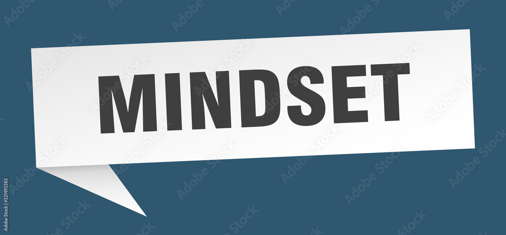 mindset speech bubble. mindset ribbon sign. mindset banner