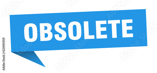 obsolete speech bubble. obsolete ribbon sign. obsolete banner