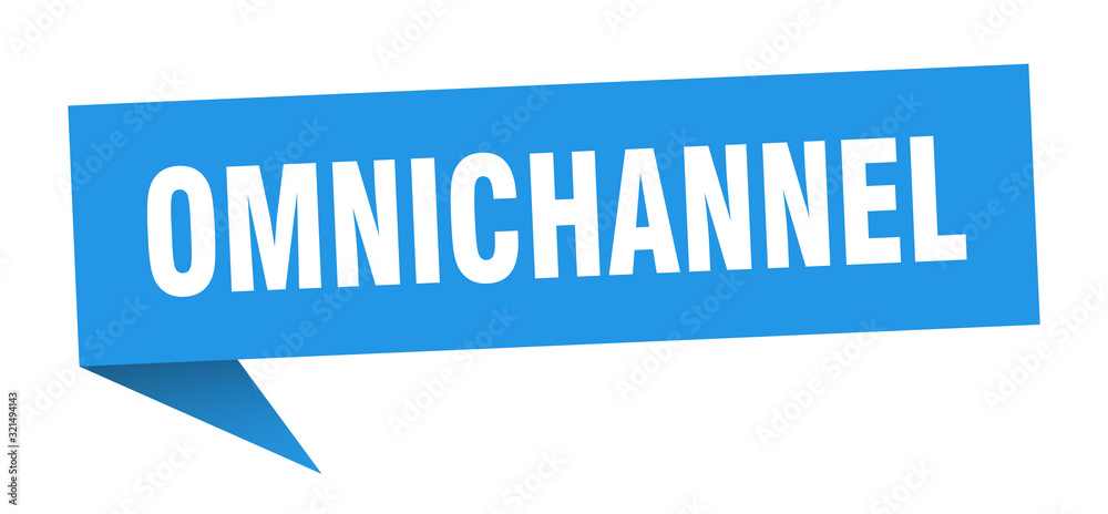 omnichannel speech bubble. omnichannel ribbon sign. omnichannel banner