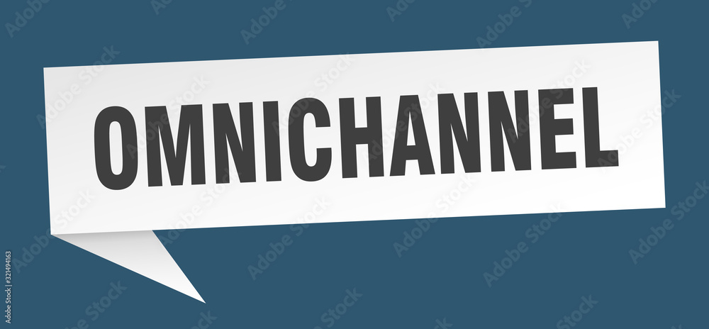 omnichannel speech bubble. omnichannel ribbon sign. omnichannel banner