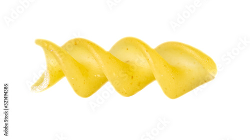 Group of macaroni pasta on white background