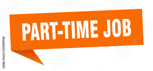 Fotografie part-time job speech bubble