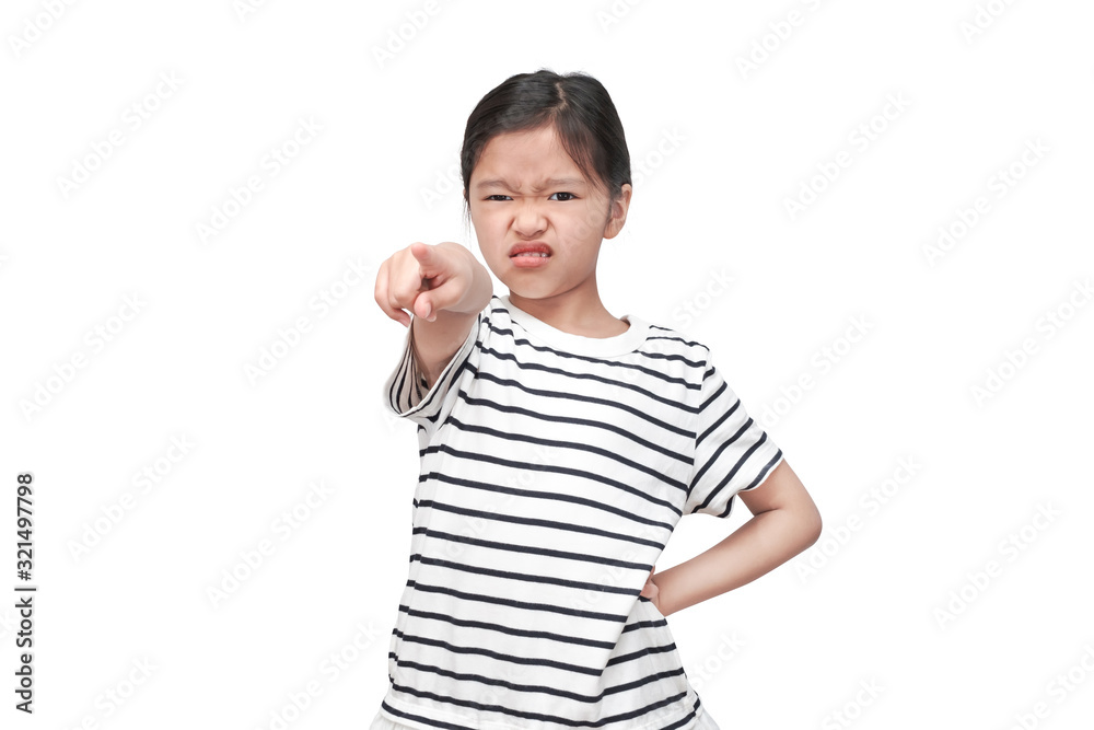 Angry girl on white background (clipping path) Angry girl on white background (clipping path)