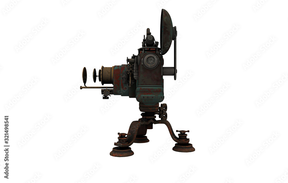 Steampunk camera, science fiction, 3d rendering, 3d illustration Steampunk camera, science fiction, 3d rendering, 3d illustration