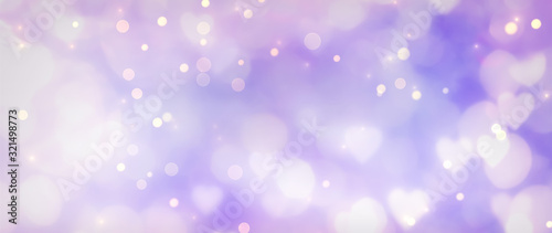Abstract purple and lilac background with hearts - concept Mother's Day, Valentine's Day, Birthday, Christmas 