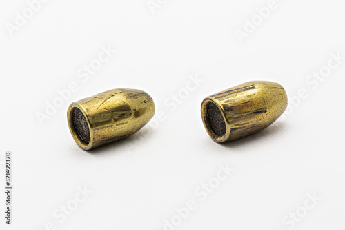 Two forensics ballistics rifling marks on bullet also known as land impressions and groove impressions