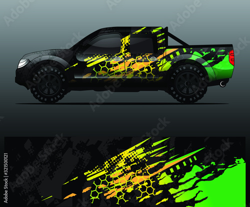 truck decal graphic wrap vector, abstract background
