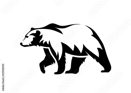 bear silhouette logo vector animals illustration,Bear icon modern symbol for graphic and web design photo