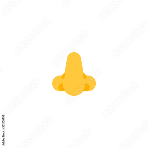 Nose vector flat icon. Isolated human nose, face emoji illustration 