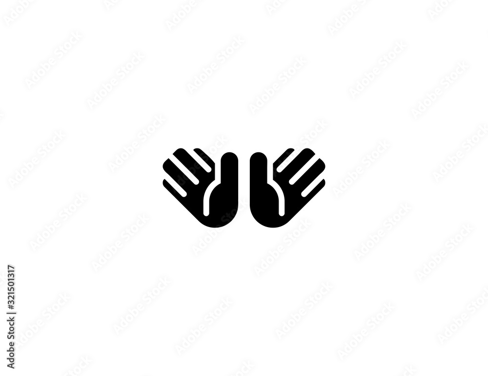 Open hands vector icon. Isolated open hands emoji, emoticon colored symbol - Vector Open hands vector icon. Isolated open hands emoji, emoticon colored symbol - Vector
