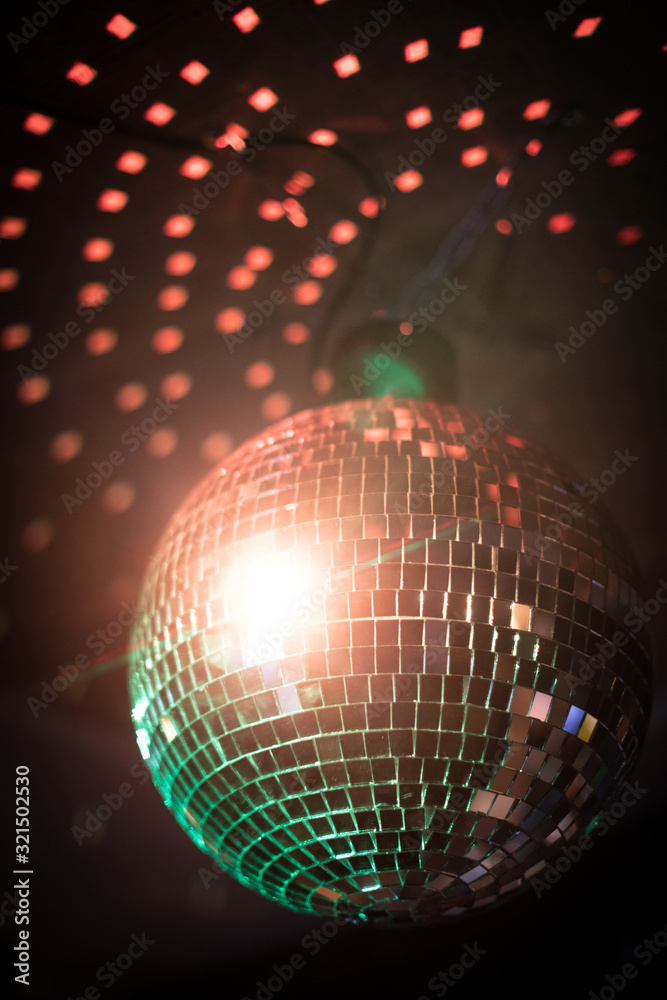 Obraz premium Shiny disco ball in a night club