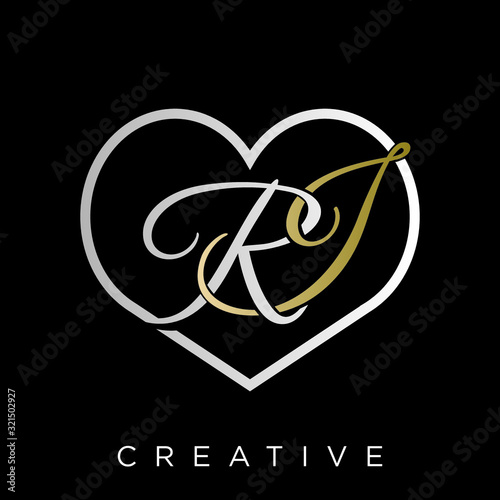 rj logo design vector icon