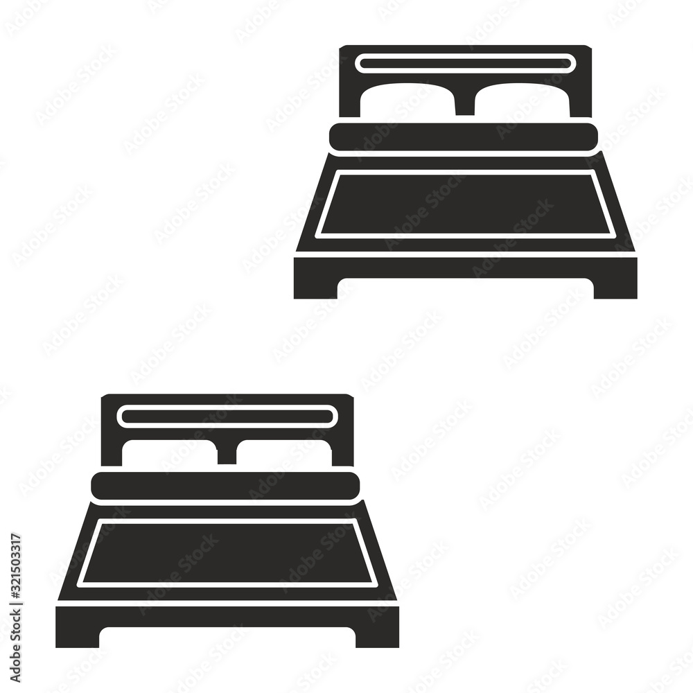 Bed icon design vector logo template EPS 10 Bed icon design vector logo template EPS 10