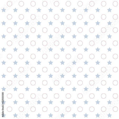 Simple ornament vector patterns. Use for ceramic tiles, wallpaper, linoleum, textiles, wrapping paper, web page, kids, postcard. Background or wallpaper with dots and stars