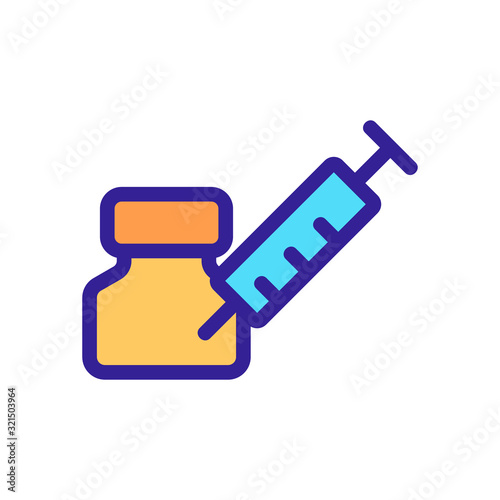 Sports injection icon vector. Thin line sign. Isolated contour symbol illustration