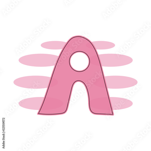 Vector illustration of logo "A" isolated on white