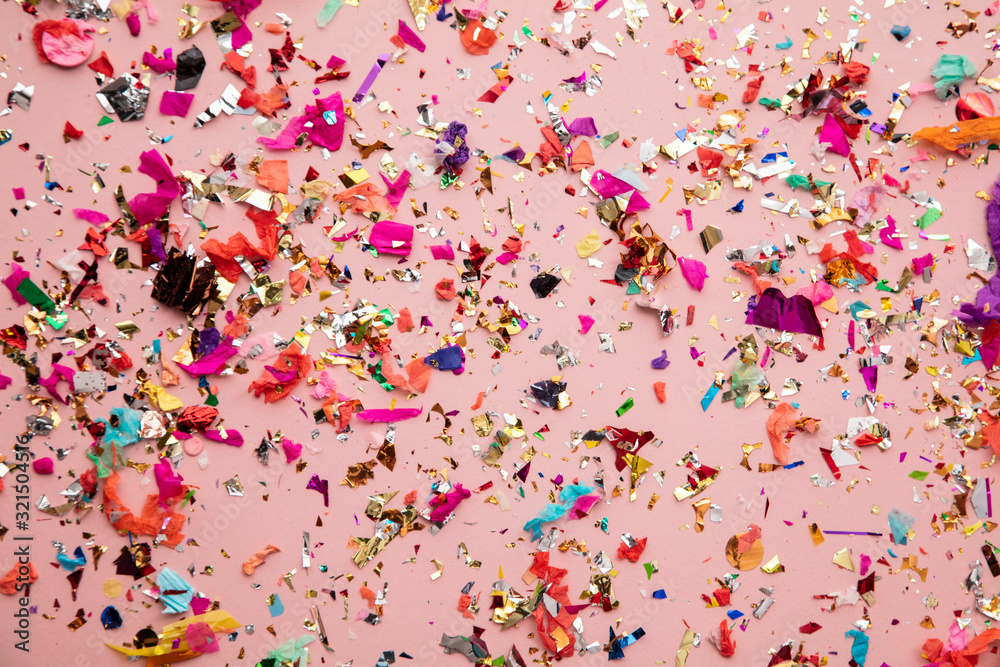 Bright colourful party sparkling party confetti background - obrazy, fototapety, plakaty 
