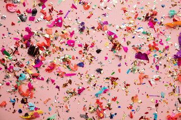 Bright colourful party sparkling party confetti background