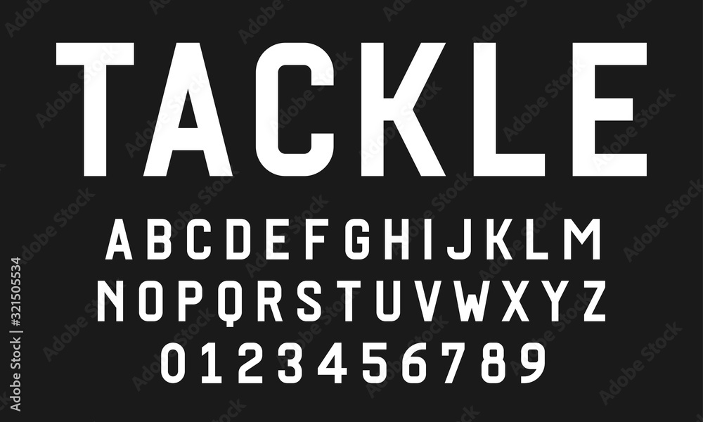 Obraz premium Set of alphabets font letters and numbers modern vector illustration