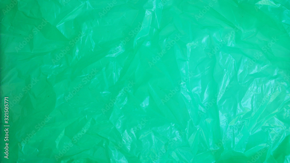 texture of green plastic bag background